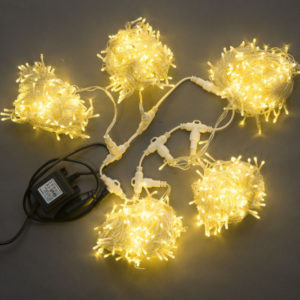 Гирлянда-спайдер 5х20м, 1000LED, прозрачный провод, белый тёплый