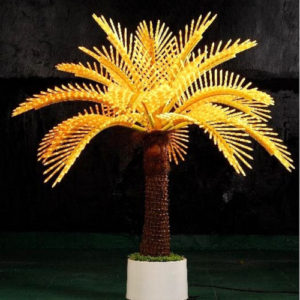 Светодиодная Пальма Японская 1,2м, 2328 светодиодов, желтая