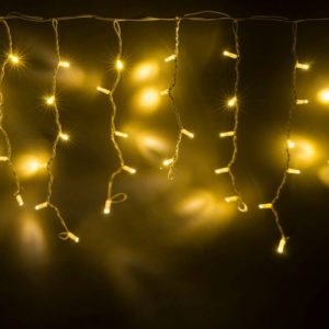 Гирлянда Айсикл 4,8х0,6 м, белый провод КАУЧУК, свечение тепло-белое (без силового шнура)