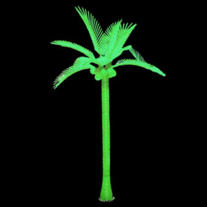 Светодиодные деревья Пальма кокосовая тройная 1,5х2,2м, 20 ветвей, зеленая