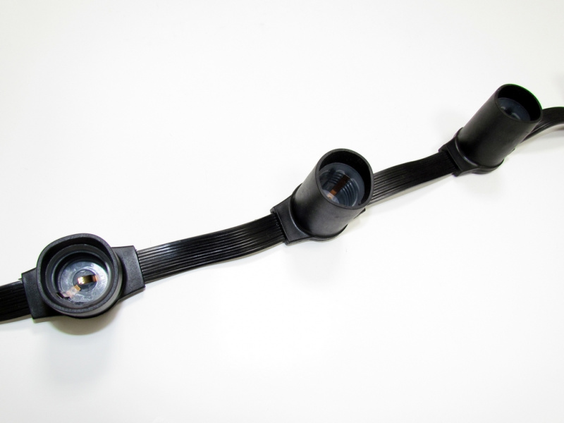 5BLС-E27-165-6-240V, Белт-лайт 5-ти пр. влагозащищ. ЧЁРНЫЙ