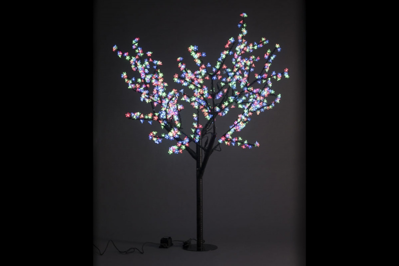 Сакура светодиодная 972LED, H1,9м D1,5м, мульти