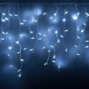 Гирлянда Айсикл 3,2х0,8 м, белый провод ПВХ, свечение белое