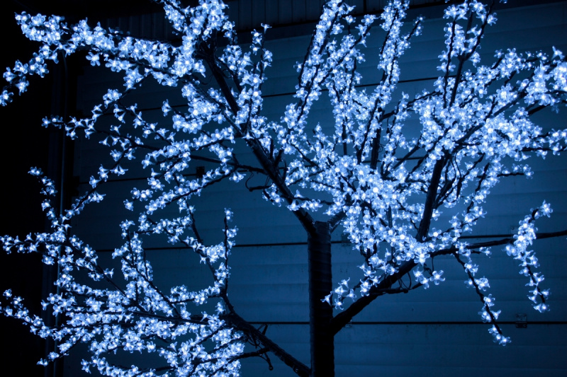 Сакура светодиодная 2688LED, H3,6м D3,0м, белое