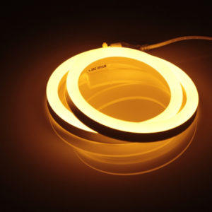 Гибкий неон (LED neon flex) 12х25мм, 120 led/m, бухта 50м, кратность резки 1метр, желтый