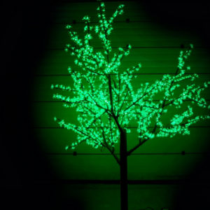 Сакура светодиодная 1728LED, H2,5м D2,0м, зеленое