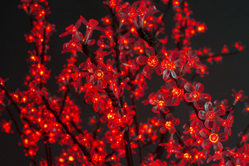 Сакура светодиодная 972LED, H1,9м D1,5м, красное