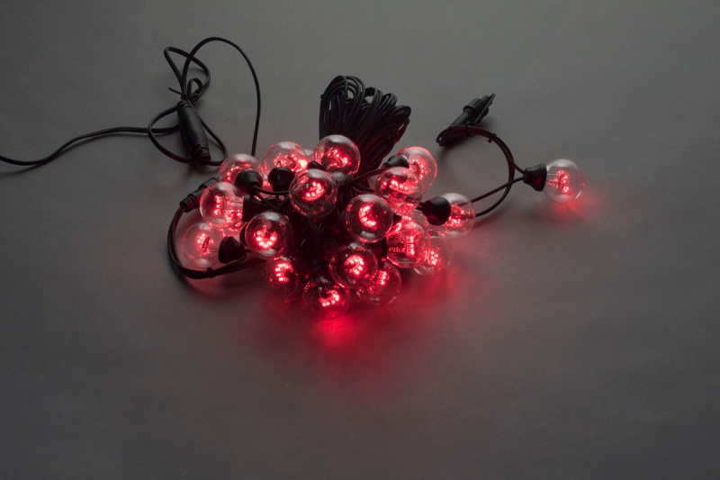 LED-2BLR-50CM-10M-240V-R, Белт-лайт с лампами, красный черный пр.