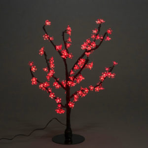 Светодиодное дерево уличное Куст сакуры 96LED, 0,8х0,8м, красный