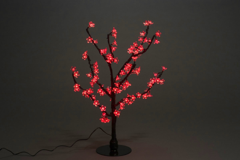 Светодиодное дерево уличное Куст сакуры 96LED, 0,8х0,8м, красный