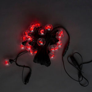 LED-2BLR-50CM-10M-240V-R, Белт-лайт с лампами, красный/черный пр.