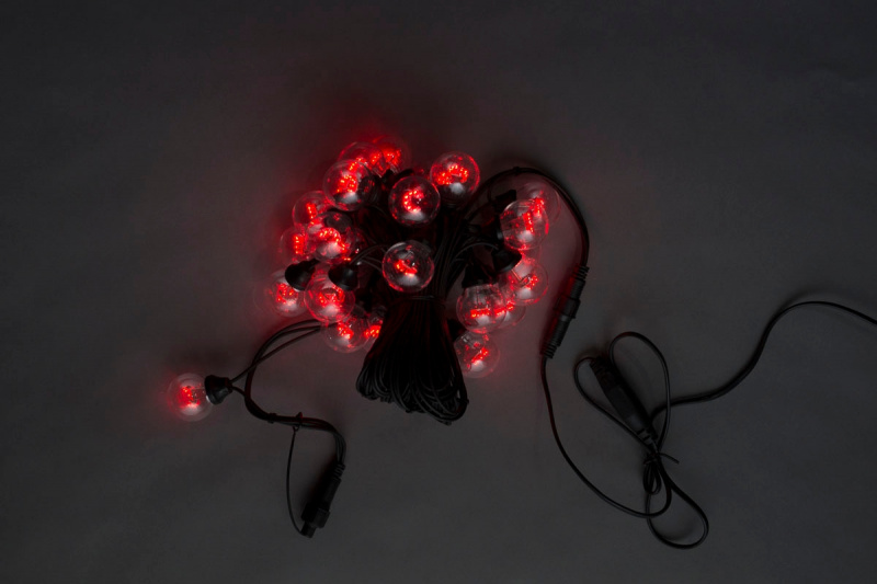 LED-2BLR-50CM-10M-240V-R, Белт-лайт с лампами, красный черный пр.