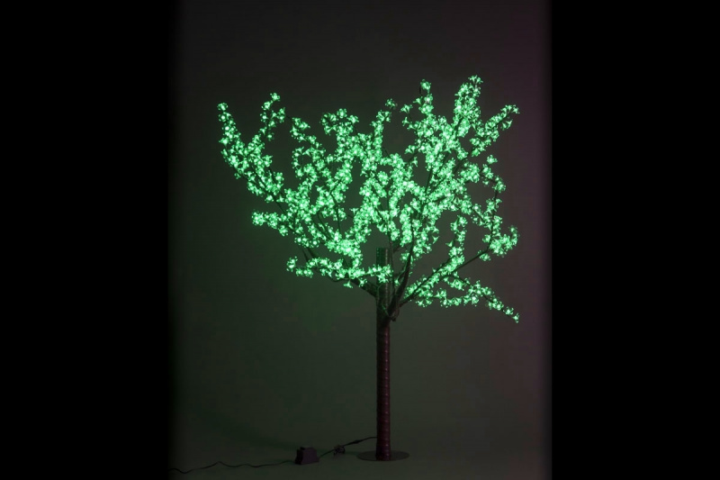 Сакура светодиодная 972LED, H1,9м D1,5м, зеленое