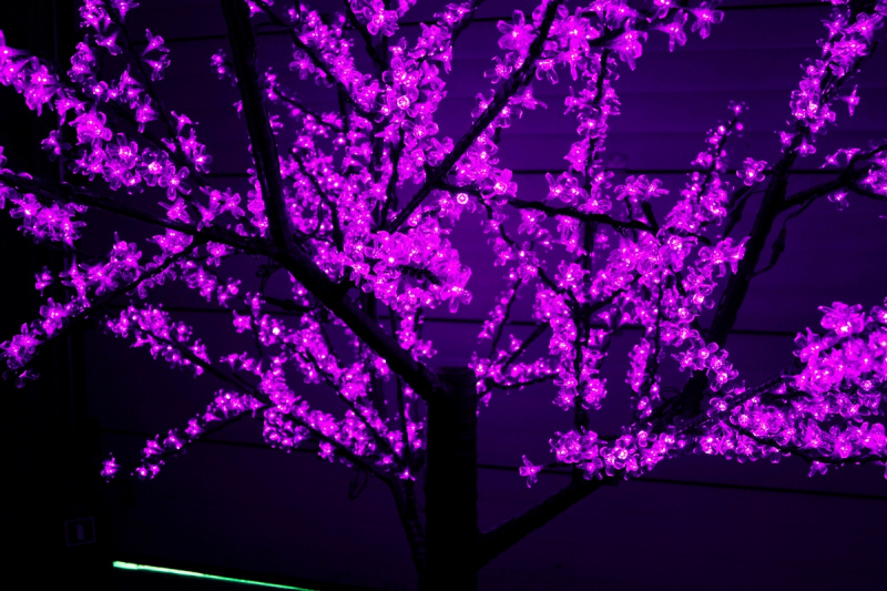 Сакура светодиодная 1728LED, H2,5м D2,0м, фиолетовое