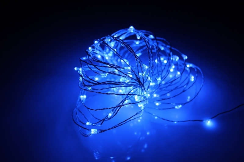 Гирлянда Роса 10м, синяя