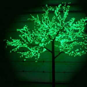 Сакура светодиодная 2688LED, H3,6м D3,0м, зеленое