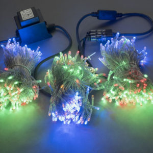 Гирлянда-спайдер 3х20м, 600LED, прозрачный провод, мульти