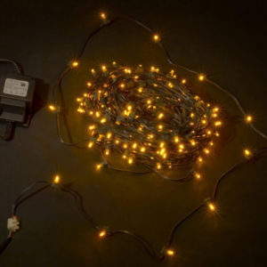 Клип-лайт, длина 100М без трансформатора, желтый, темно-зеленый провод