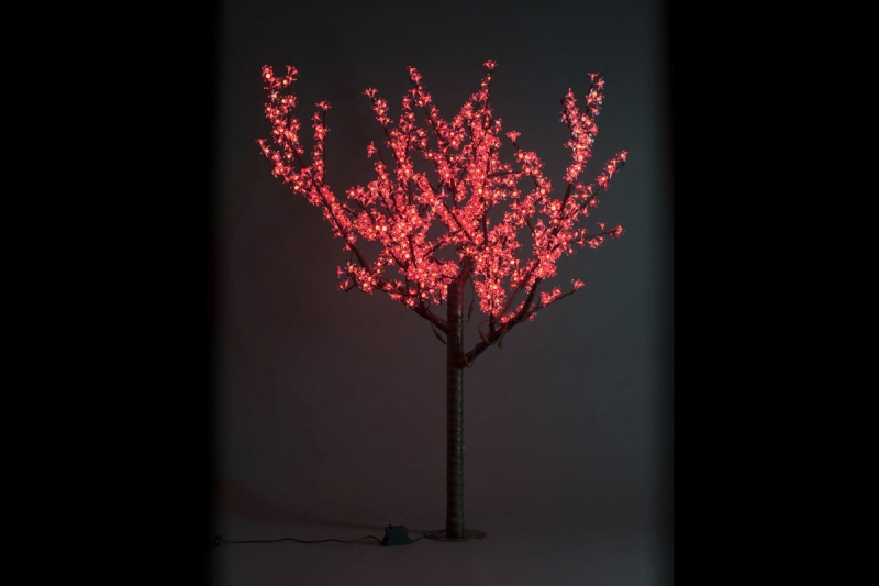 Сакура светодиодная 972LED, H1,9м D1,5м, красное
