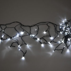 Гирлянда Айсикл 2х0,6 м, темно-зеленый провод КАУЧУК, свечение белое