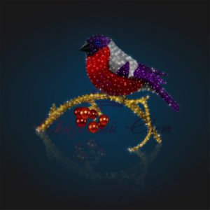 Фигура Снегирь на ветке 3D GR 318 3,00х2,00х1,30 м