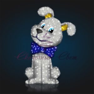 Фигура из мишурного ковра Щенок 2,0х1,25х1,1 м — 3D GR 321