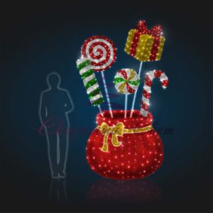 Сказочный мешок из мишуры 2,8х1,6х1,3 м — 3D GR 322