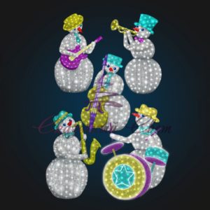 Оркестр снеговиков (5 фигур) 3D GR 91