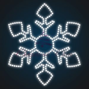 Новогодний мотив Снежинка FL 14 0,60х0,70 м