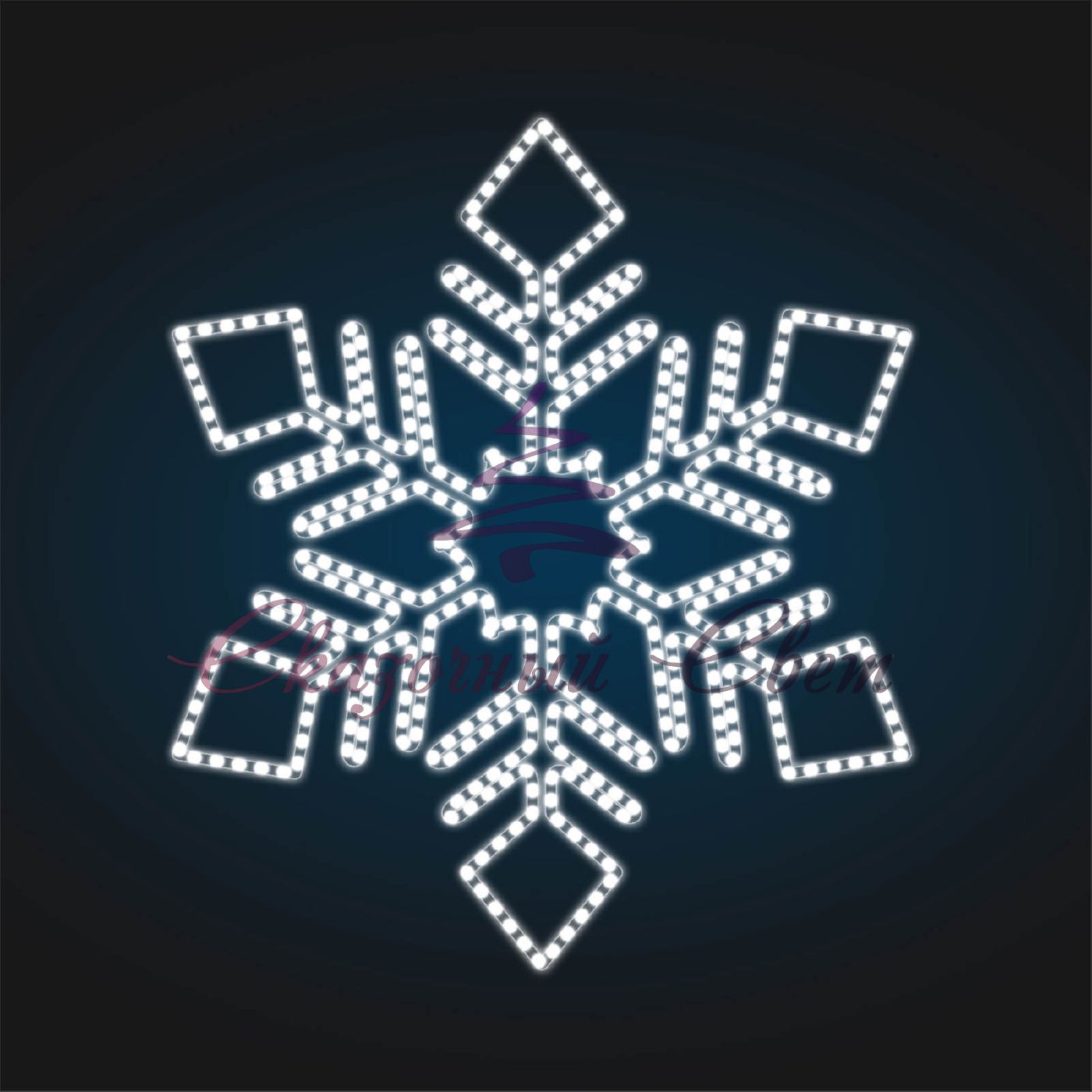 Новогодний мотив Снежинка 1,1х1,0 м - FL 15