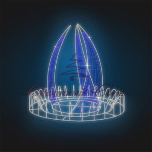 Фонтан светодиодный Пламя 2,0х2,3х2,3 м — FON 9