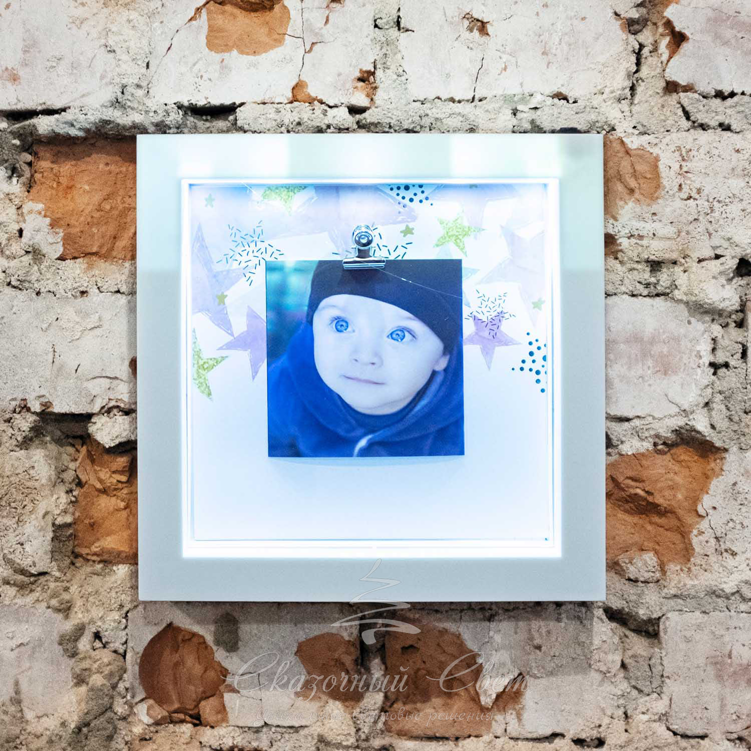 Светодиодная фоторамка, холодный белый