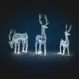 СЕМЬЯ Ажурных Оленей: исполнение Ажур ( 3 оленя: Ажур серия 1,9м динамика, Ажур серия 1,9м пьющий, Ажур серия 1,3м динамика) — OL 150