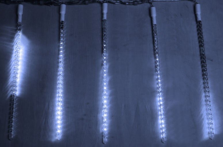 Гирлянда Сосульки 10х0,5 БЕЛЫЙ