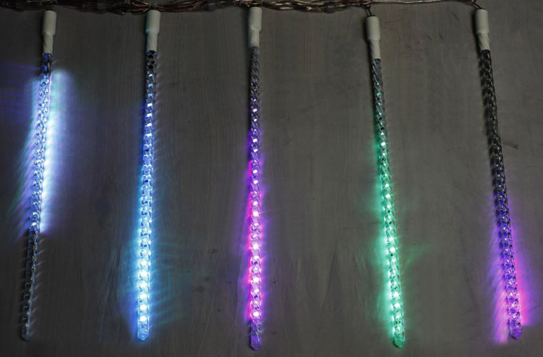 Гирлянда Сосульки 10х0,5 RGB