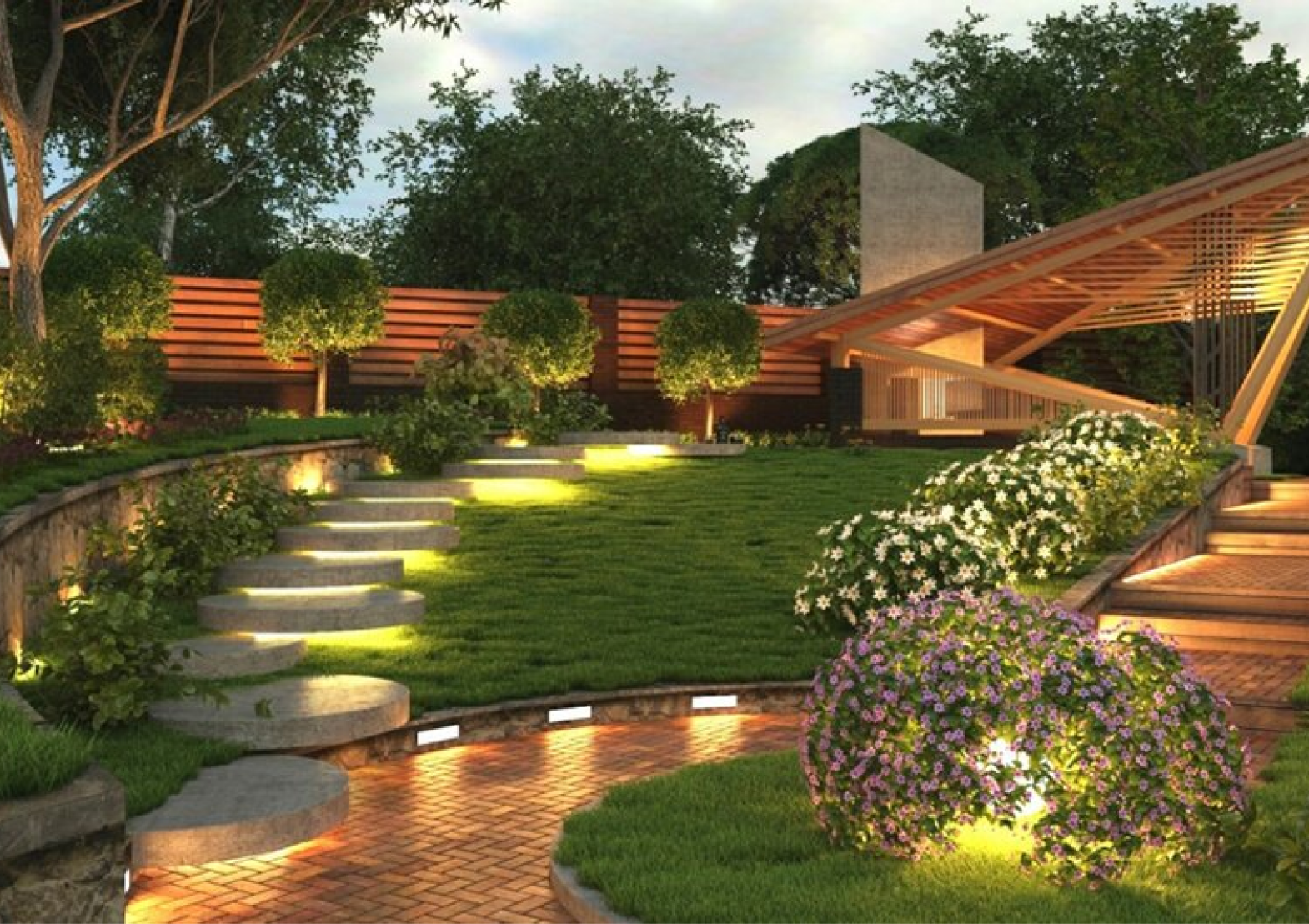 Ландшафтная подсветка