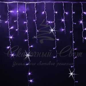 Гирлянда Нить 10 м, 24В, ФИОЛЕТОВЫЙ, фиолетовая резина