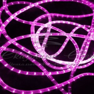 Дюралайт 2-жильный РОЗОВЫЙ, 24В