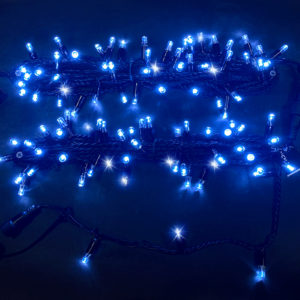 Гирлянда Нить 10 м, 220В, флэш, колпачок, БЕЛЫЙ, черный провод