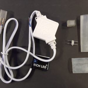 Комплект подключения для Клипсолайта 220В, 2А, без вилки, до 50м, белый провод