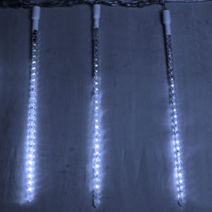 Гирлянда Сосульки 10х0,8 БЕЛЫЙ