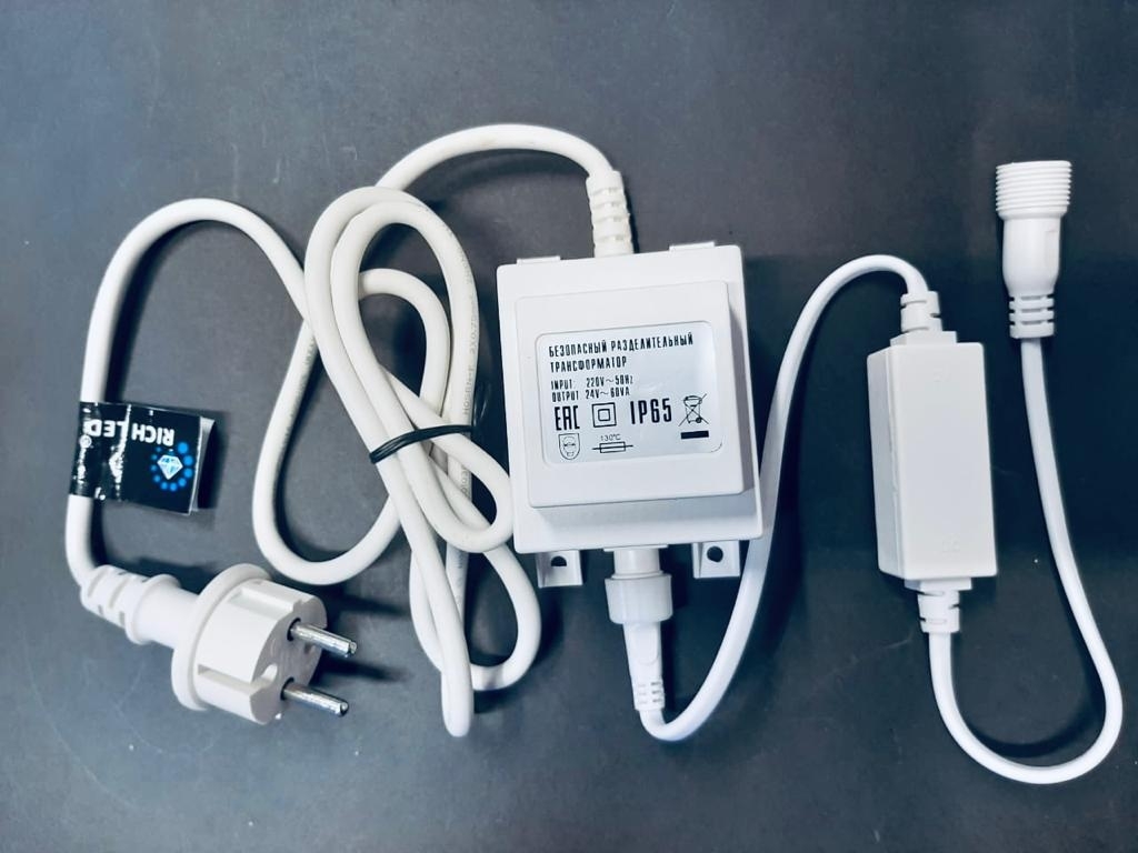 Трансформатор 220 24 В 30 Вт, белый