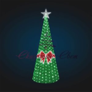 Мишурная елка с бантом