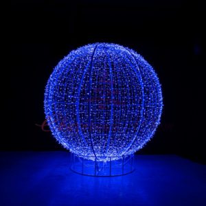 Объёмный светодиодный шар елочная игрушка