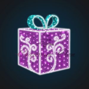 Световая композиция Новогодний Подарок с Узором