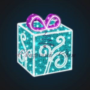 Световая композиция Новогодний Подарок с Узором