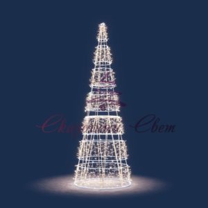Сегментная новогодняя елка-конус