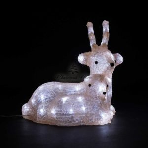 Светодиодный Олень с Детенышем 34см Белый 24В, 50 LED, IP54