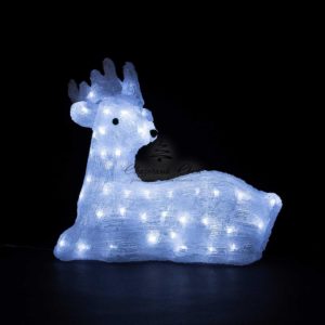 Светодиодный Олень 45см Белый 24В, 80 LED, IP54
