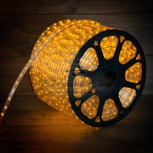 Дюралайт LED, постоянное свечение (2W) — желтый, 30 LED/м, бухта 100м